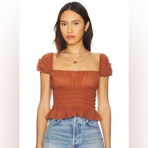 Free People Sweet on You Crop Top-Short Sleeve Women’s size L